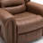 42'' Vintage Oversize Vegan Leather Rivet Power Reclining Chair with Remote Control-1394818316