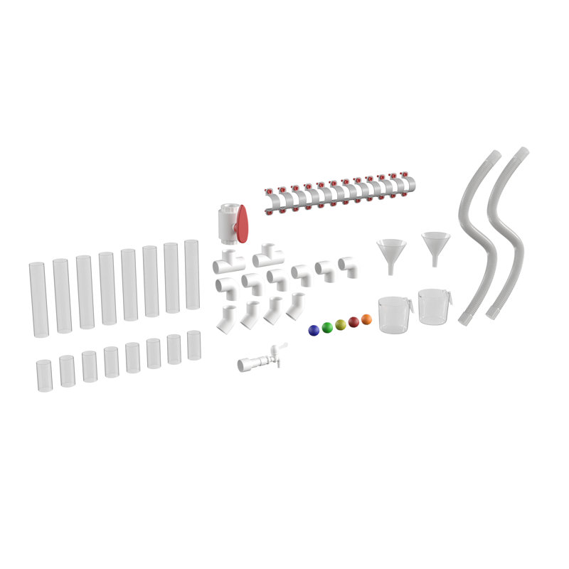 Bright Beginnings Commercial Grade 80 Piece Pipe Builder Set for Modular STEAM Wall Systems (Not Included)