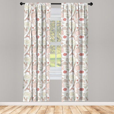 Semi-Sheer Rod Pocket Curtain Panels