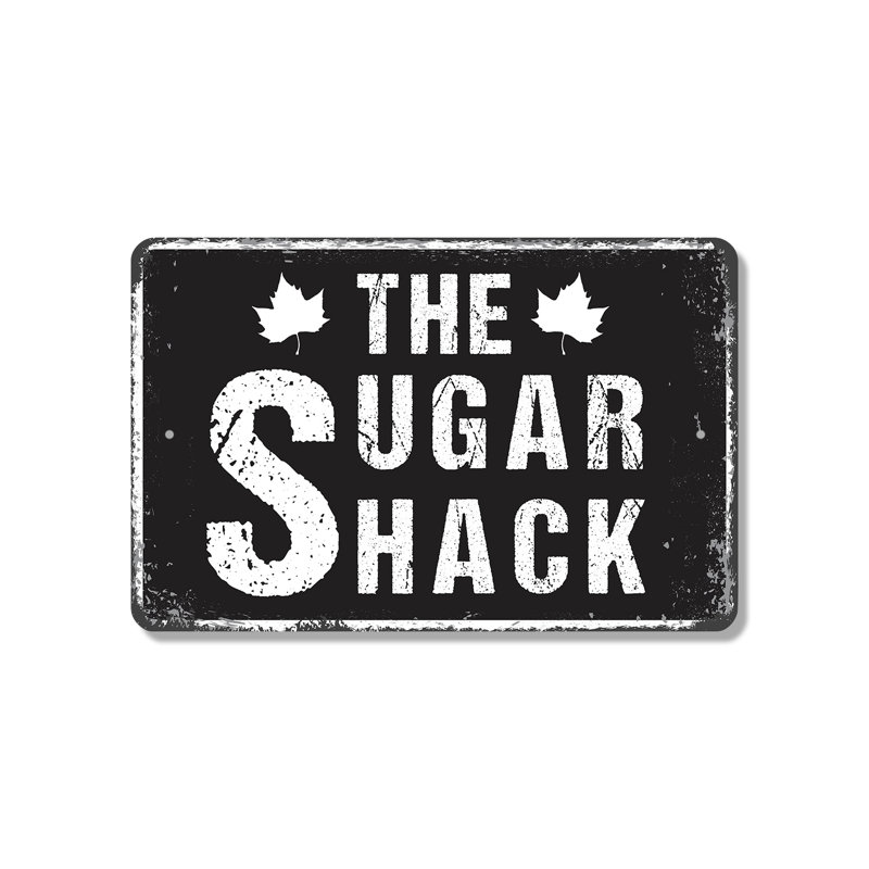 Enseigne en plastique 13 po x 20 po The Sugar Shack, H 13 po x l 20 po x P 0,1 po