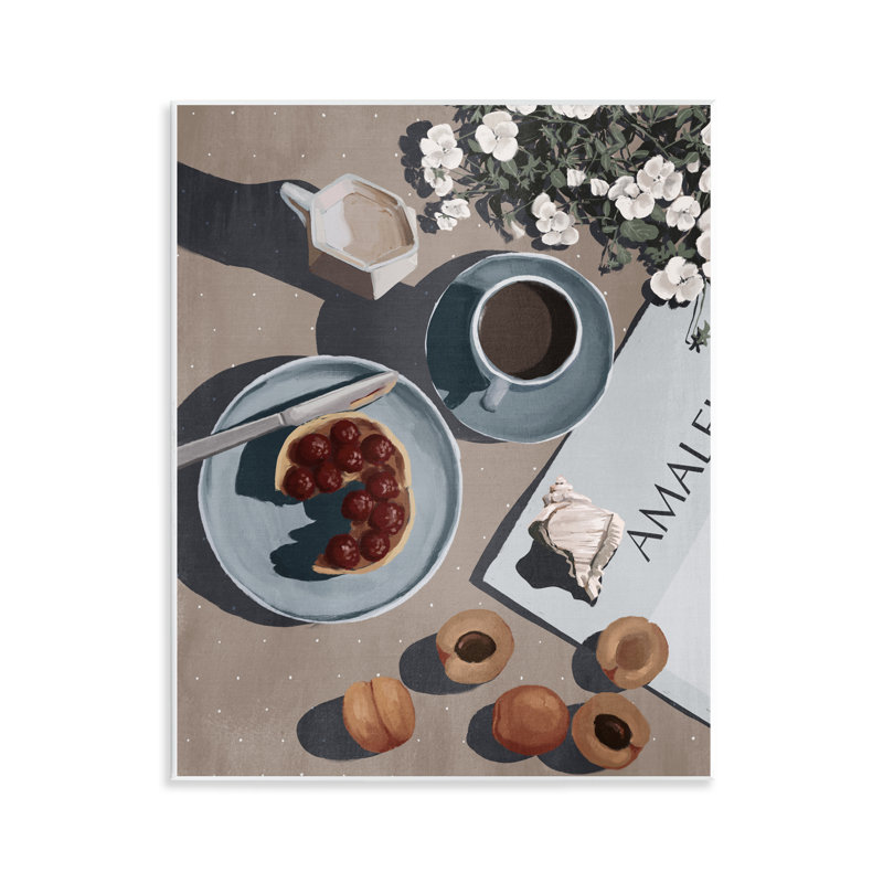 Plaque murale «Morning Brunch Fruit & Coffee» par Anna Lischenko