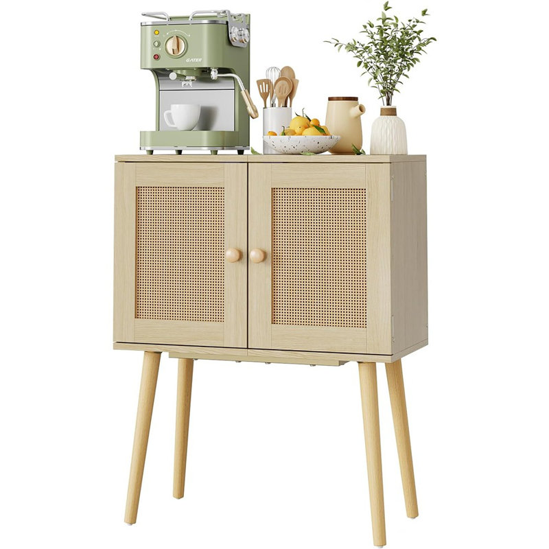 Buffet petite ferme en rotin avec rangement