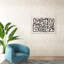 Abstrait, art au trait noir et blanc, «Articles IX», reproduction d'art sur toile encadrée -66777384-66777388