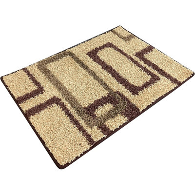 Breckynn Geometric Polyester Non-Skid Kitchen Mat
