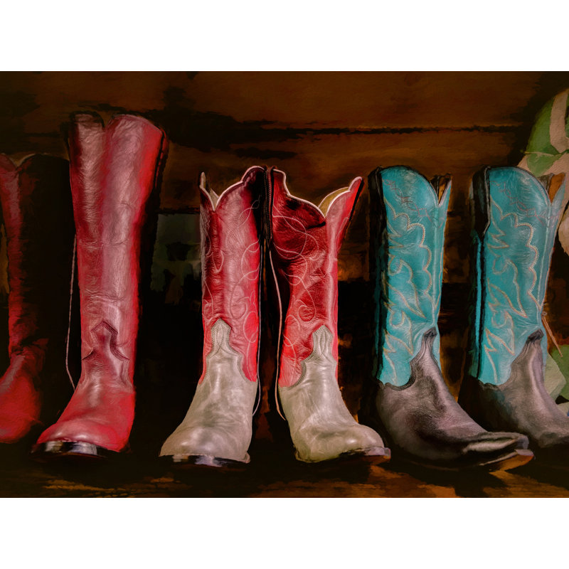 Custom Handmade Boots Print by Beth Sheridan, Black Framed Paper, 16" H x 20" W