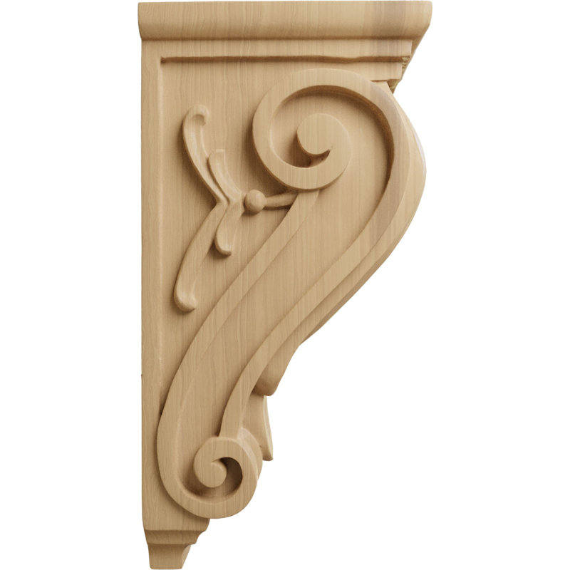 5"W x 7"D x 14"H Large Classical Corbel, Cherry (2-Pack), Cherry, 14'' H x 5'' W x 7'' D