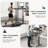 Mobile Sit-Stand Laptop Table, Height-Adjustable Laptop Desk with Tiltable Tabletop, Rolling Stand Up Computer Desk with Hanging Hook & Lockable Casters for Home Office-2021165901