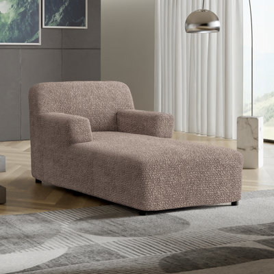 Stretchy Slipcover for Chaise Lounge - Easy to Clean & Durable - Comfort Collection