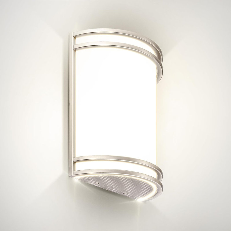 Applique murale à DEL pour l'intérieur - Applique murale moderne en nickel brossé pour l'intérieur, Nickel brossé