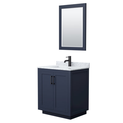 Miranda 30" Freestanding Single Bathroom Vanity with Marble Top with 24" Mirror