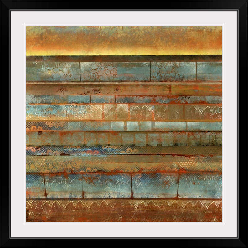 Jason Jarava Modern & Contemporary, 24" H x 24" W x 1" D, Black Framed