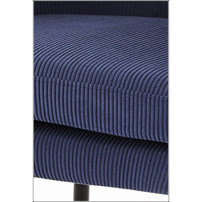 Fauteuil d'appoint en velours côtelé avec pieds en métal, fauteuil rembourré moderne pour le confort du salon et de la chambre à coucher