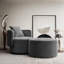 Bernella Upholstered Swivel Armchair-265139792