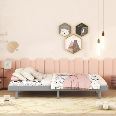 Base de lit plateforme double avec pieds robustes