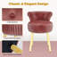 Fauteuil de coiffeuse en velours avec dossier bas capitonné et pieds en bois massif pour la chambre à coucher -1409273438-1409273409