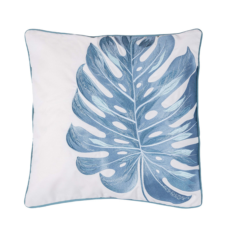 Oreiller bleu Monstera
