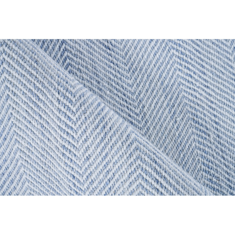 Bintan Chevron Area Rug in Light Blue, Rectangle 9' x 12'