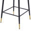 Tabourets de bar à hauteur de comptoir, 2 unités, housse bleue, structure en métal, coussin rembourré de mousse, siège d'une hauteur de 28 po, 2 couverts pour la cuisine et la salle à manger, base, espace