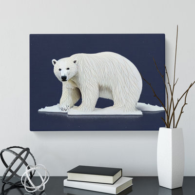 Entrancing Polar Bear - Wrapped Canvas