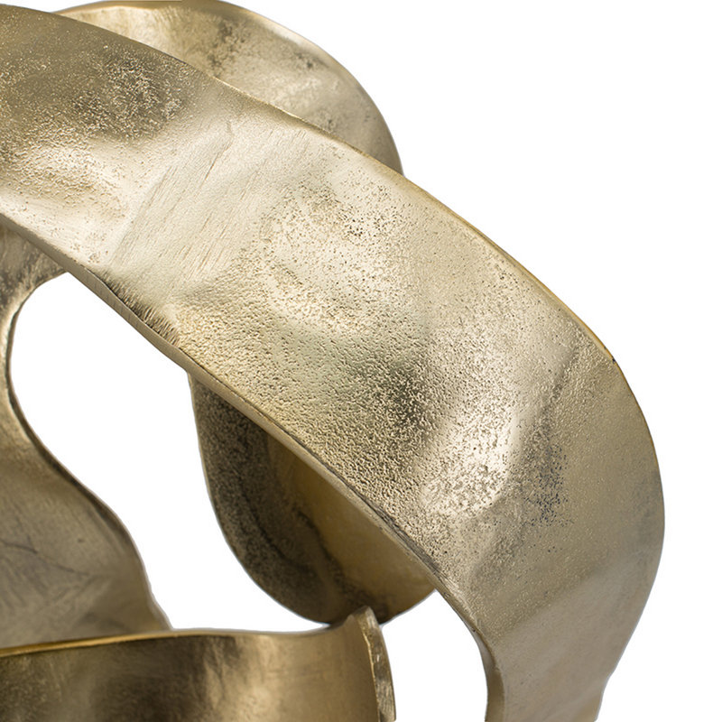 16.5x6x24.5" Baldwin Abstract Figurines & Sculptures, Bright Gold, 24.6'' H X 6.1'' W X 16.7'' D