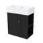 Meuble-lavabo mural de 21,6 po avec lavabo encastré en céramique-577132495