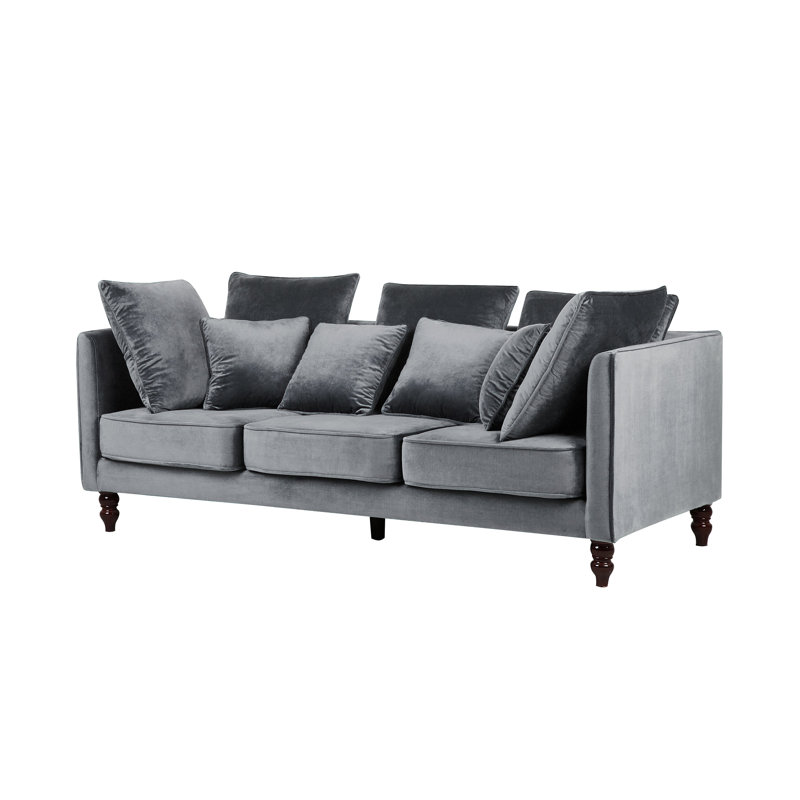 Pittsfield Velvet Sofa, Grey
