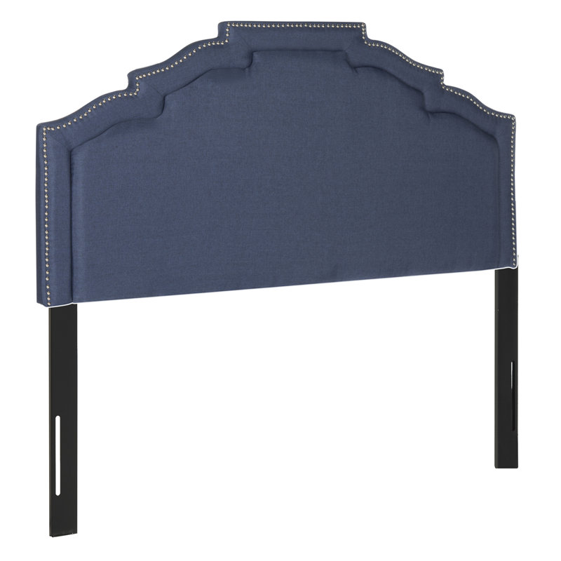 Upholstered Headboard, Queen, Linen Navy