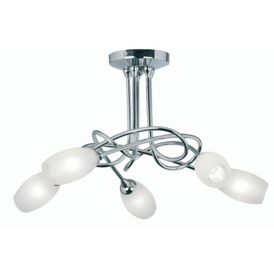 Beldon Frosted Glass Full Track Lighting Kit