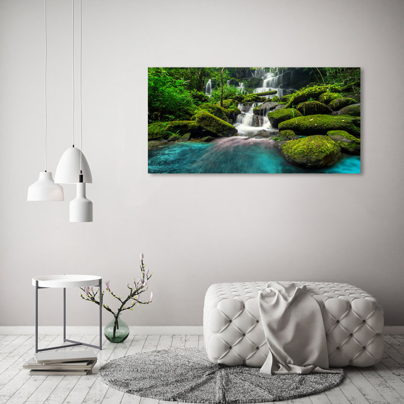 Waterfall In The Jungle - Wrapped Canvas Print
