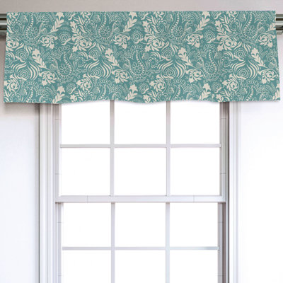 Sateen Floral Ruffled Window Valance