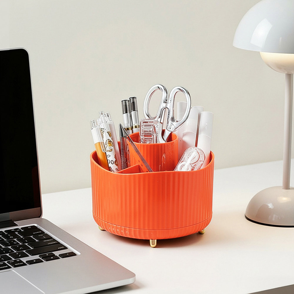 Modern Tabletop Rotating Cosmetic Storage Organizer Rack