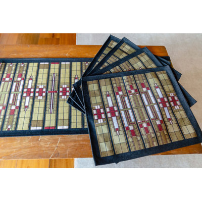 Loscalzo Geometric Cotton Blend Table Runner