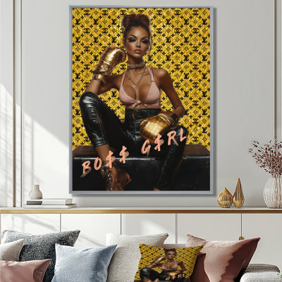 «Luxury Boss Girl Luxury Life - Fashion Girl Power», décoration murale