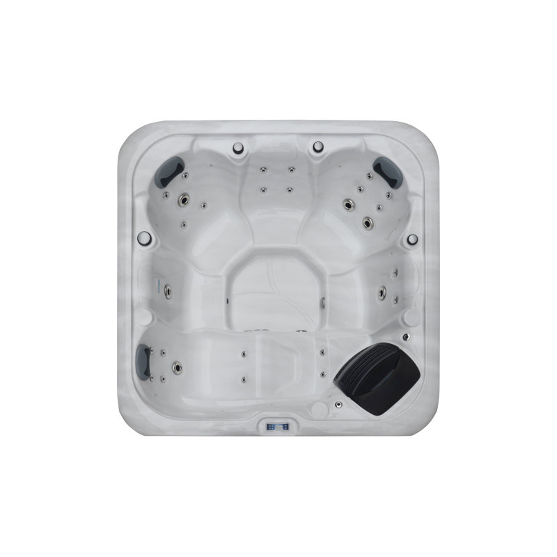 Spa carré en acrylique avec ozonateur Luxuria Spas 6 - 28 personnes, Moka, Marbre argenté