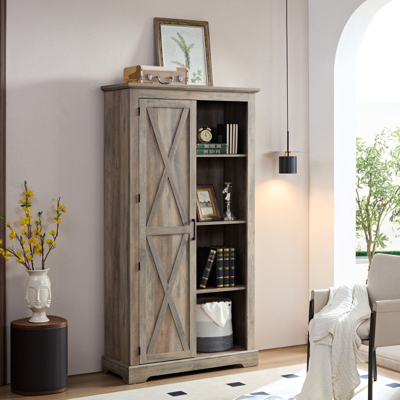 Armoire de rangement Barn, Gris délavé