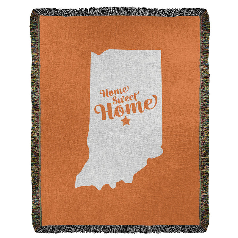 Jeté en coton tissé indianapolis doux, l 37 po x L 52 po, Orange