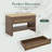 Rattan Shoe Bench With Cushion & Drawer, Farmhouse Entryway Storage Rack –Natural-1203581598