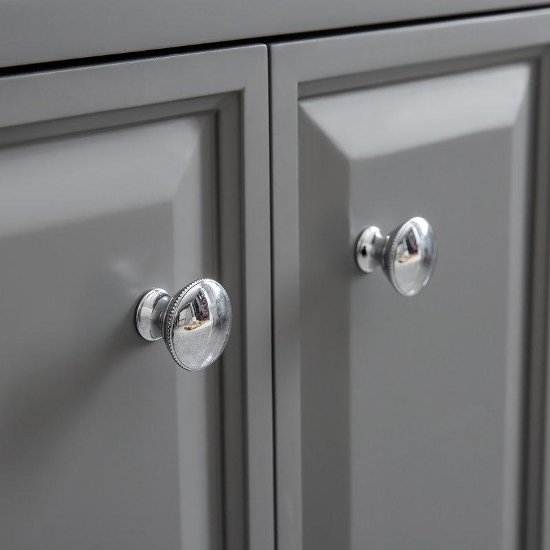 Palace 60'' W Double Vanity, Cashmere Gray, Stainless Steel
