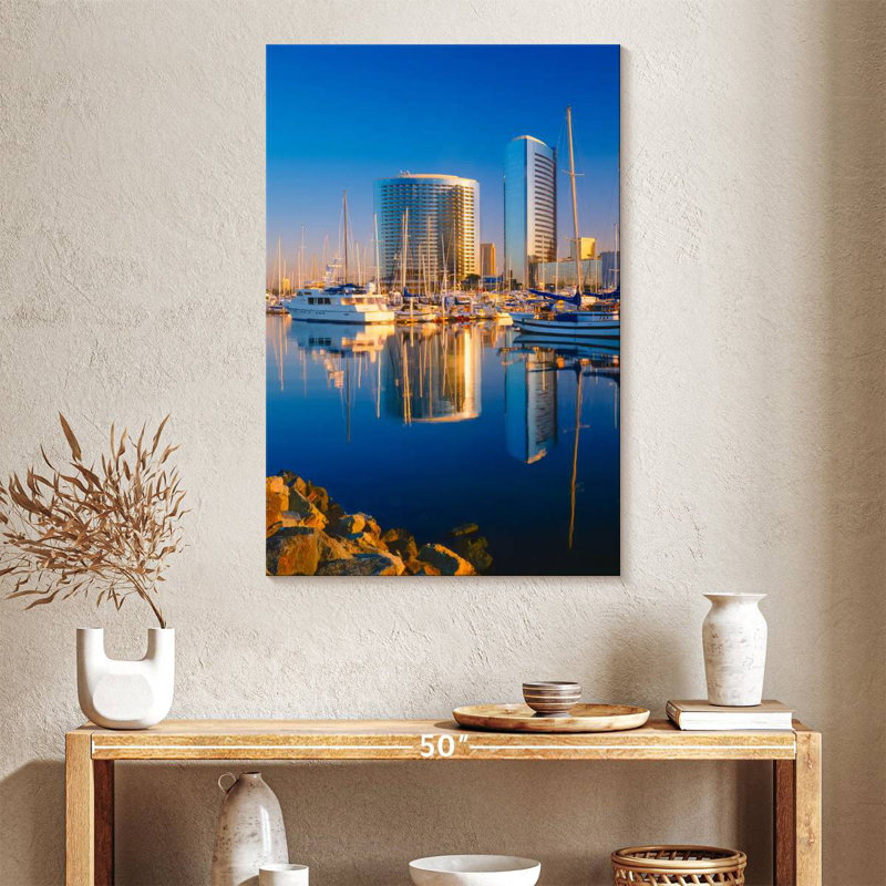 San Diego Pier Reflection, 39" H x 26" W
