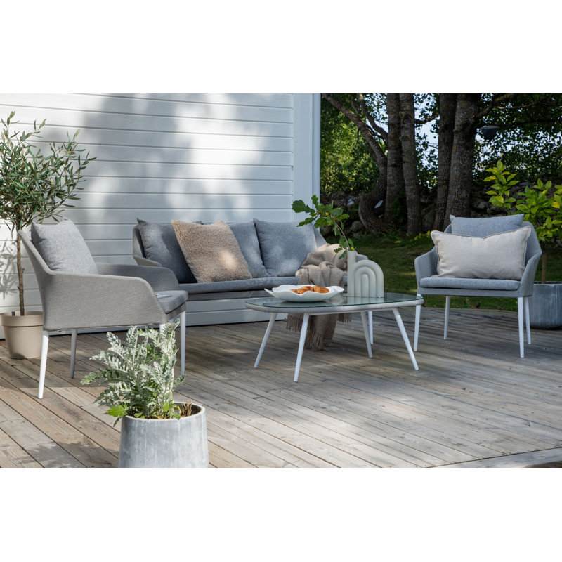Poland Metal 5 - Person Seating Group with Cushions, White