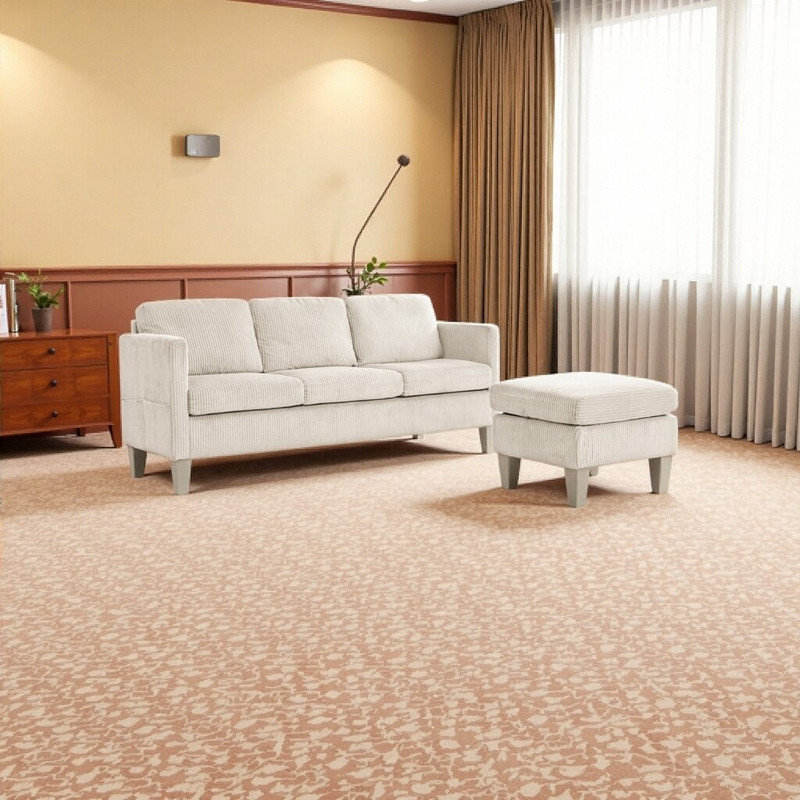 Canapé modulaire en L en velours avec mousse à mémoire de forme L et canapé 4 places Art déco pour petits espaces