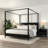 Haven Canopy Bed with Square Post and Wood Headboard-1777122072-1777122076