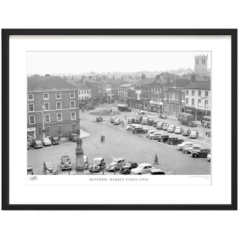 Retford, Market Place C1955 - Single Picture Frame Print, 45cm H x 60cm W x 2.3cm D
