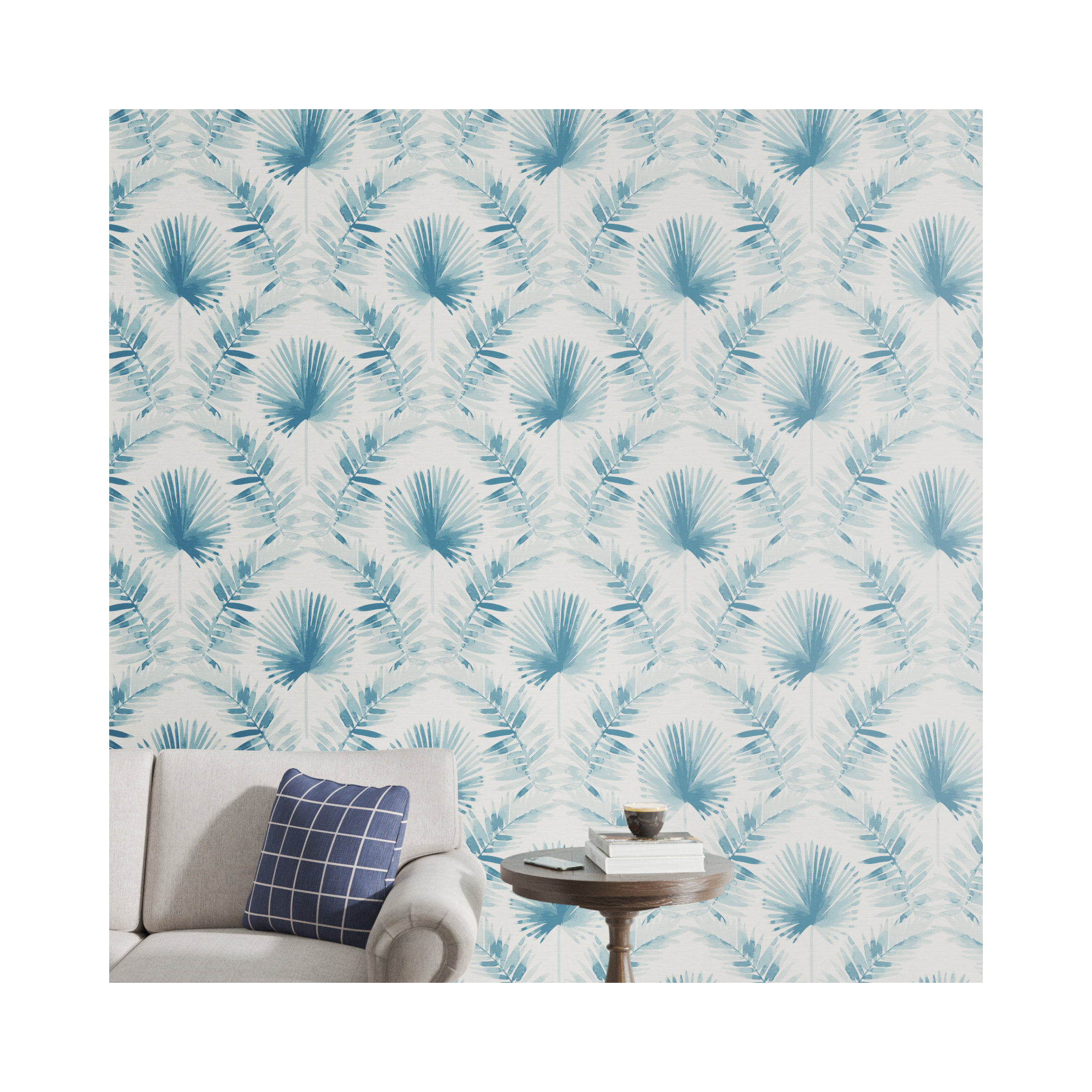 Dorinda Botanical Wallpaper, Blue