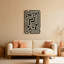Ensemble de 1 tableau sur toile à motif labyrinthe abstrait-1347977534