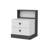 Modern Nightstand with Numerous Shelves, Anthracite & White | 100% Melamine Coated Particle Board, 24.4 x 24.4 x 16.5 inches | Wall-Mountable, PVC Edgebanding, Elegant Design for Stylish Bedrooms & Living Spaces