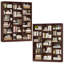 Ensemble de 2 grandes bibliothèques de rangement en bois de 74 po x 59 po x H 74 po-130076531