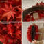 Décoration murale pliable en forme de feuille d'érable rouge pour porte d'automne-157873659