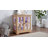 LED Curio Display Cabinet,Antique Display Cabinet With Adjustable Shelves,Retro Design Quality Showcase With Lattice Doors Elegant Bookcase-1455801327