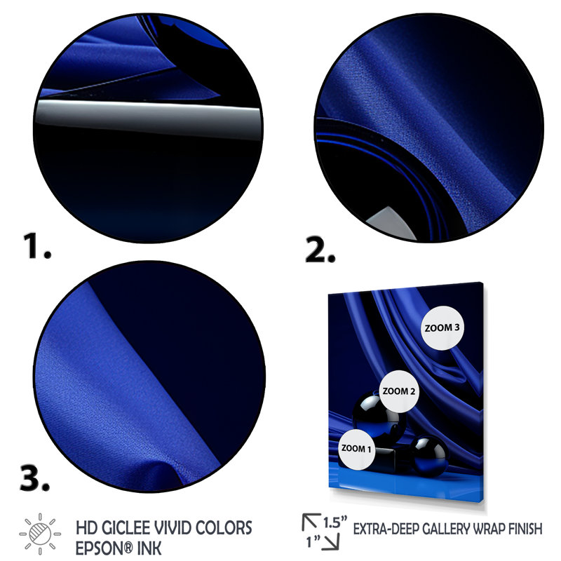 Sapphire Serenade Abstract Collages 1 - Abstract Collages, art mural, Toile tendue, H 44 po x l 34 po x P 1,5 po